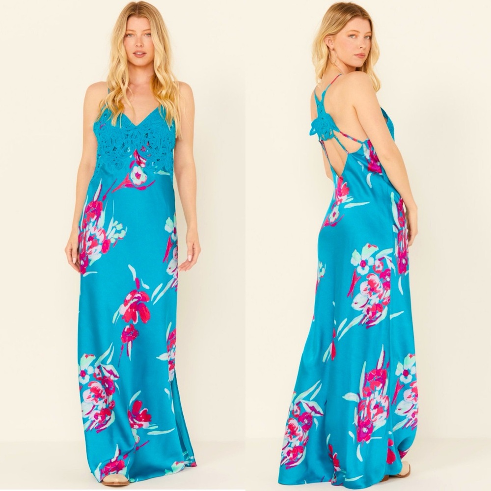 Free People Blue Forever Yours Maxi Dress $228